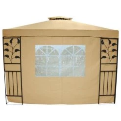 Bestpreis ⭐ Greemotion Seitenteile / Seitenwand Für Pavillon Livorno Beige 2 Stk. Mit Fenster 🥰