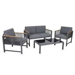 Bestes Angebot 🌟 Greemotion Lounge-Set Nevi, Alu, Dunkelgrau 🛒