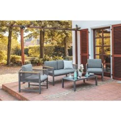 Bestes Angebot 🌟 Greemotion Lounge-Set Nevi, Alu, Dunkelgrau 🛒 -Günstiges Greemotion Geschäft unnamed file 407