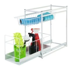 Auslauf 🔔 Unterschrankregal, 2 Schubladen, Metall ⌛