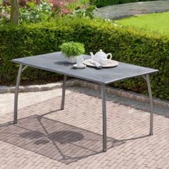 Aktion 😍 Greemotion Gartentisch Tisch Toulouse 140 X 74 X 90 Cm Grau Metall 🔔 -Günstiges Greemotion Geschäft unnamed file 574