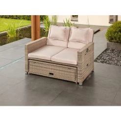 Großhandel 💯 Greemotion Gartensofa / Loungebett Bahia Twin Aus Polyrattan, Sand-grau 🔥 -Günstiges Greemotion Geschäft unnamed file 6