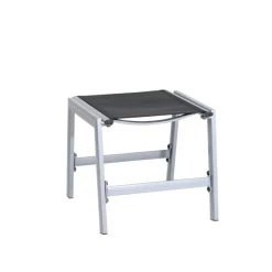 Top 10 😉 Greemotion Fußhocker Monza Aus Aluminium/Textilene, 52 X 49 X 44 Cm In Schwarz/silber 🎁