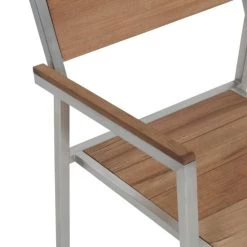 Aktion 🎉 Greemotion Stapelsessel San Diego, Teakholz/Edelstahlgestell, 53 X 84 X 56 Cm, Sitzhöhe 45 Cm, Gebürstete Optik, Naturbelassene Holzoptik, Max. 110 Kg 🔥 -Günstiges Greemotion Geschäft unnamed file 643