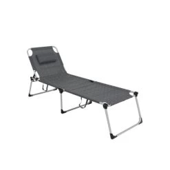Bestes Angebot ⌛ Greemotion Liege Lucca, XXL Gartenliege, 225 X 46 X 70 Cm, Rückenlehne 5-fach Verstellbar, Klappbar, Aluminiumgestell/Textilene, Bis 130 Kg, Grau 🎁