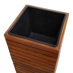 Besorgen ✨ Greemotion Pflanzsäule Aus Recyceltem Akazienholz, 43,5 X 43,5 X H115 Cm, Herausnehmbarer Einsatz, In-/outdoorgeeignet, Platztopf In Geölter Optik 🔔 -Günstiges Greemotion Geschäft unnamed file 756