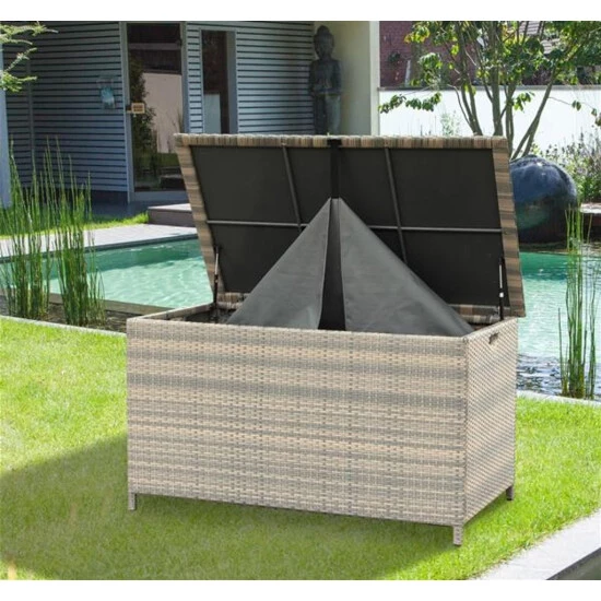 Bestes Angebot ⭐ Greemotion Auflagenbox / XXL Kissenbox Manila Polyrattan Grau 134x79x75cm ✔️ 5 Bestes Angebot ⭐ Greemotion Auflagenbox / XXL Kissenbox Manila Polyrattan Grau 134x79x75cm ✔️ – Bild 3