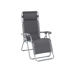 Budget 😉 Greemotion Liege Teramo Mit Kopfpolster, Relaxsessel Mit Verstellbarer Rückenlehne, 65 X 112 X 90-155 Cm, Klappbare Gartenliege, Aus Stahl/Textilene 🎉
