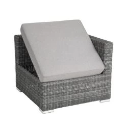 Großhandel 💯 Loungemöbel Eckteil Liege Bari Greemotion Polyrattan Grau 80x80cm 🎁